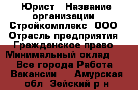 Юрист › Название организации ­ Стройкомплекс, ООО › Отрасль предприятия ­ Гражданское право › Минимальный оклад ­ 1 - Все города Работа » Вакансии   . Амурская обл.,Зейский р-н